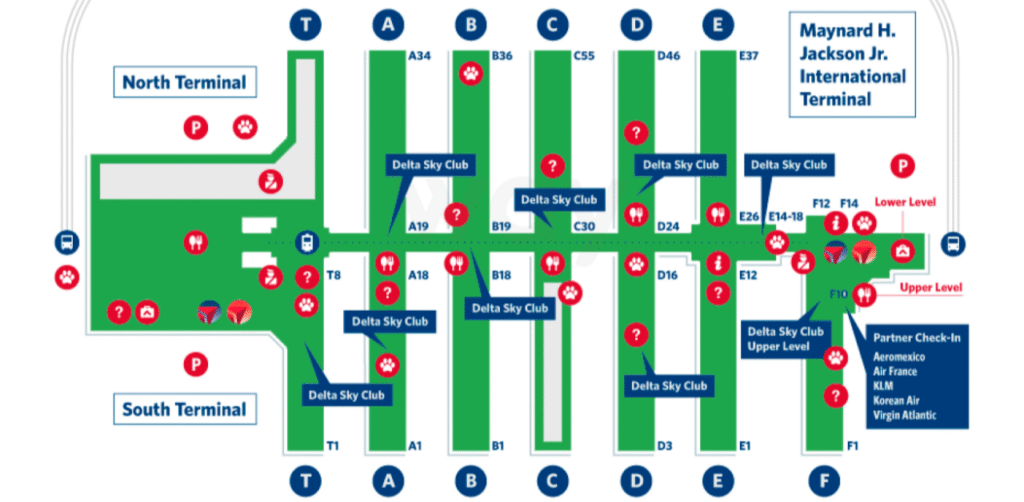 Atlanta International Airport (ATL) Map