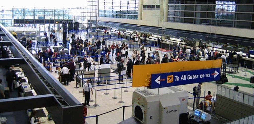 Check-in at Los Angeles International Airport